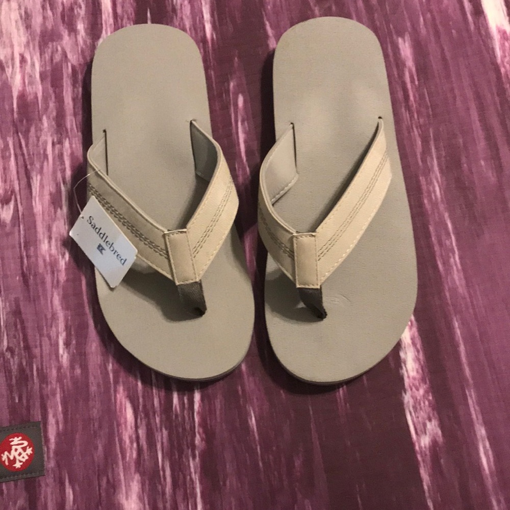 Saddlebred Grey Size Medium Men’s thong flip flop